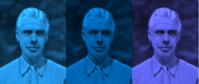 lg hertz triptych in the style of warhol