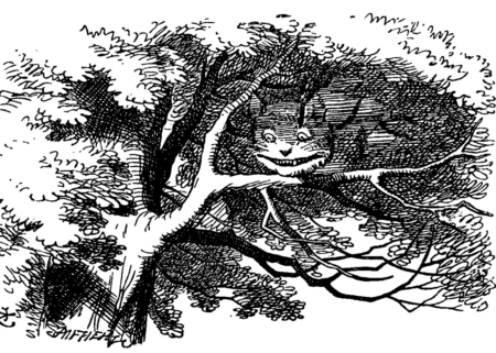 Alice's Adventures in Wonderland Illustration of the disappearing Cheshire Cat by John Tenniel